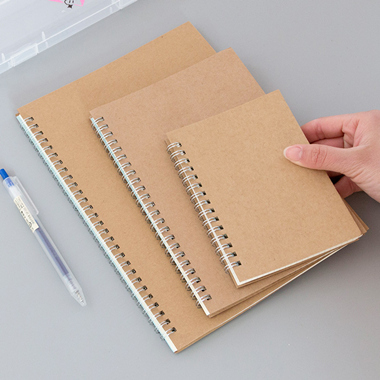 A4 Kraft spiral notebook