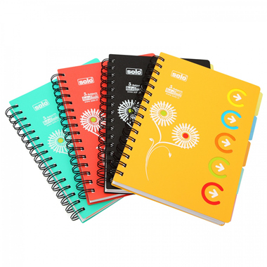 pp hardback loose leaf spiral notebook